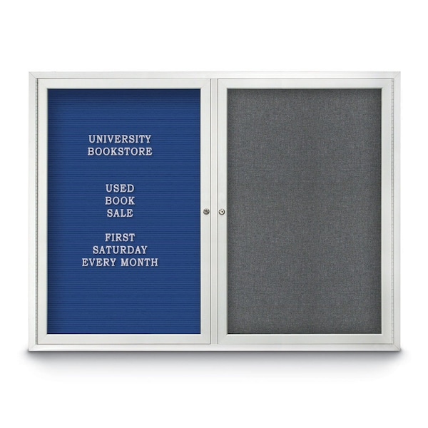Corkboard, 36"x36", Cobalt Accent/Black